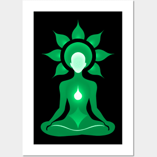 Aura Green Meditation 07 Posters and Art